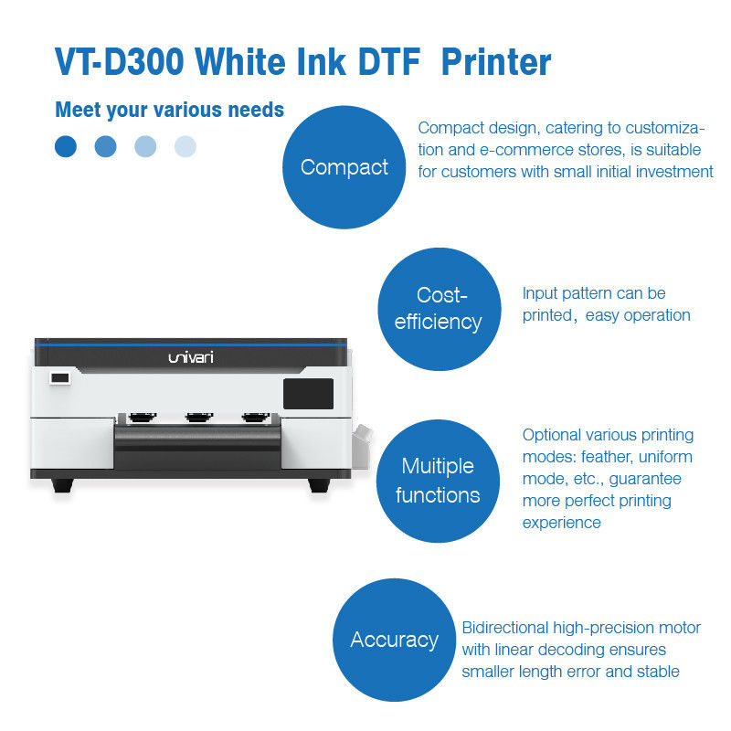 2024 چاپگر دیجیتال سفید A3 DTF XP600 فیلم حیوانات خانگی 13 اینچ برای هر پارچه ای